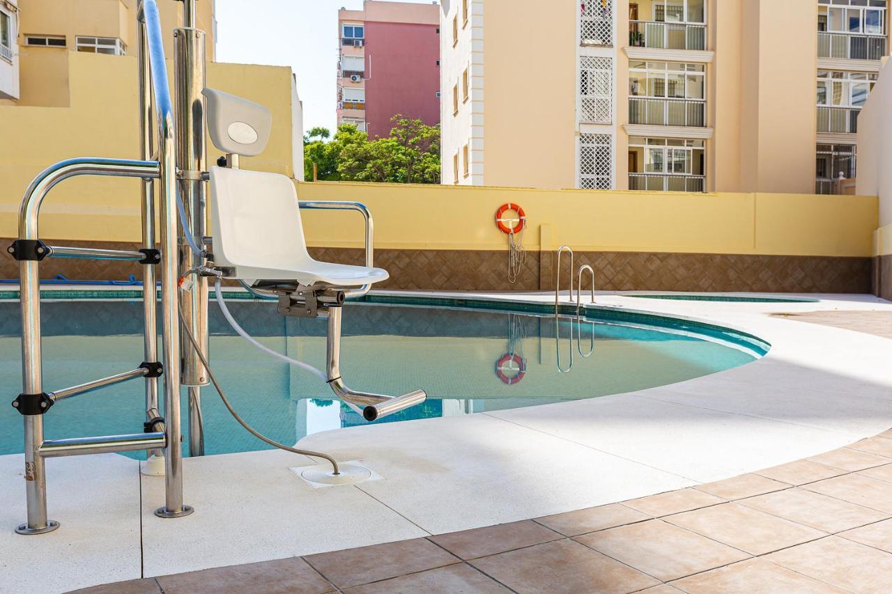 Ver853 - Estudio Con Terraza Vistas Al Mar, Piscina, Playa, Centro Torremolinos Dış mekan fotoğraf